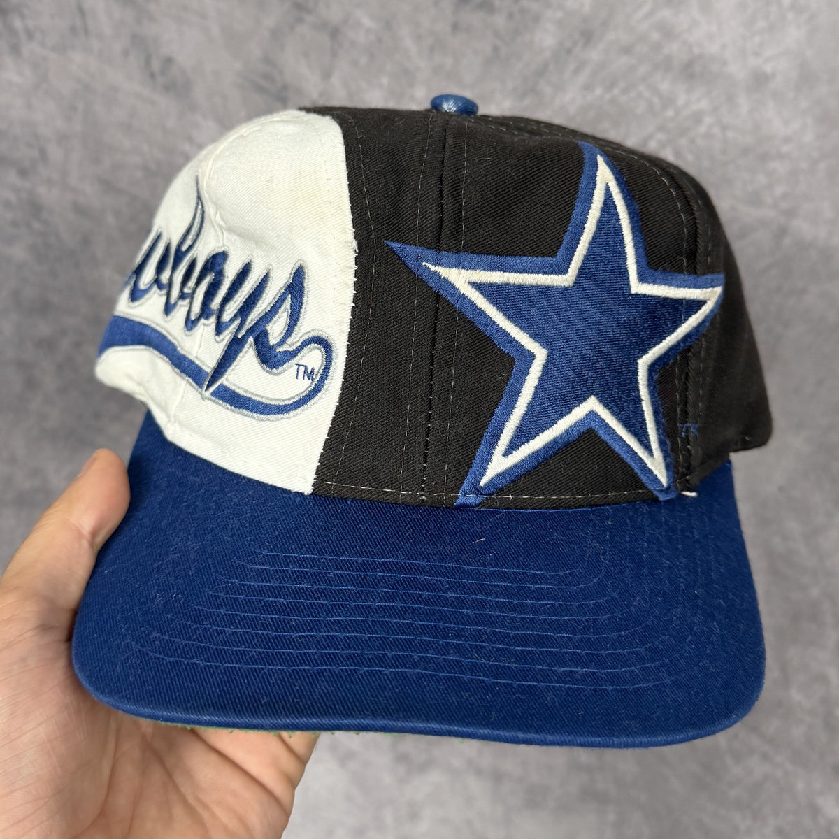 90s Black Dallas Cowboys Logo Athletic Snapback Hat 6873