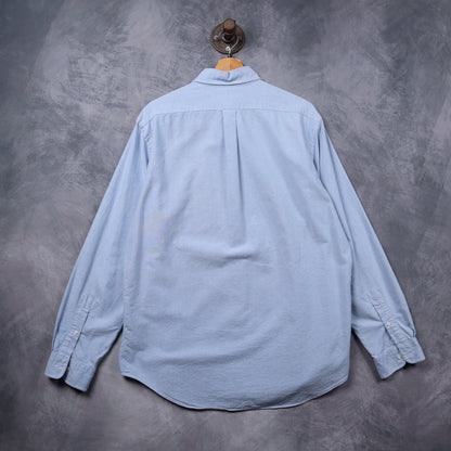 Early 2000s Light Blue Ralph Lauren Oxford Long Sleeve Button Up Shirt 5313
