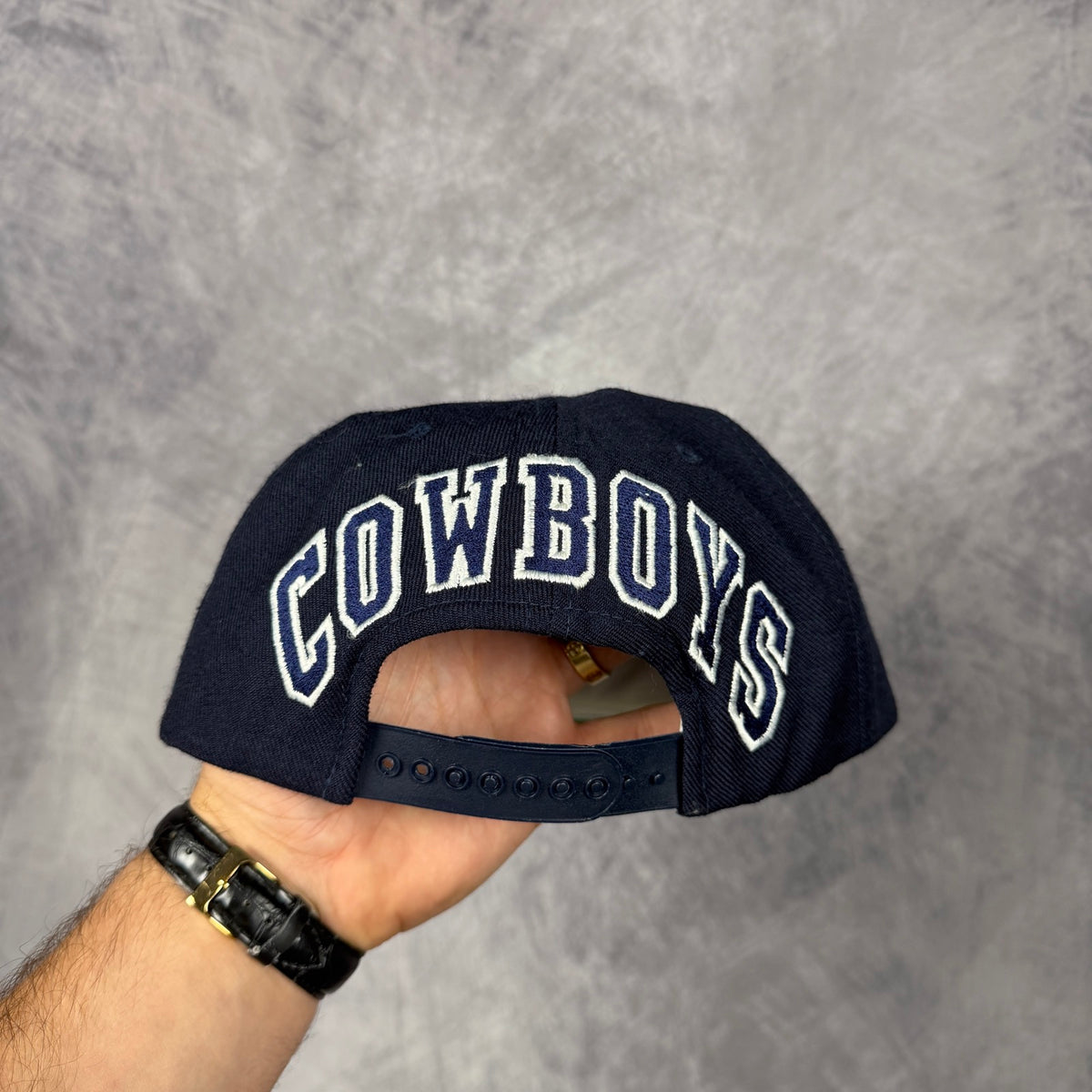 90s Navy Blue Dallas Cowboys Snapback Hat 6860