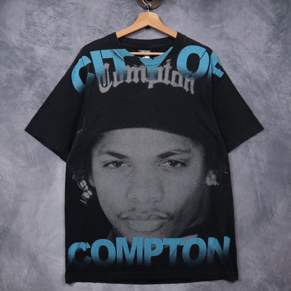 2006 Black Eazy-E City Of Compton All Over Print Shirt 4958