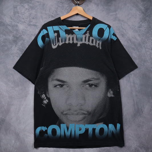 2006 Black Eazy-E City Of Compton All Over Print Shirt 4958