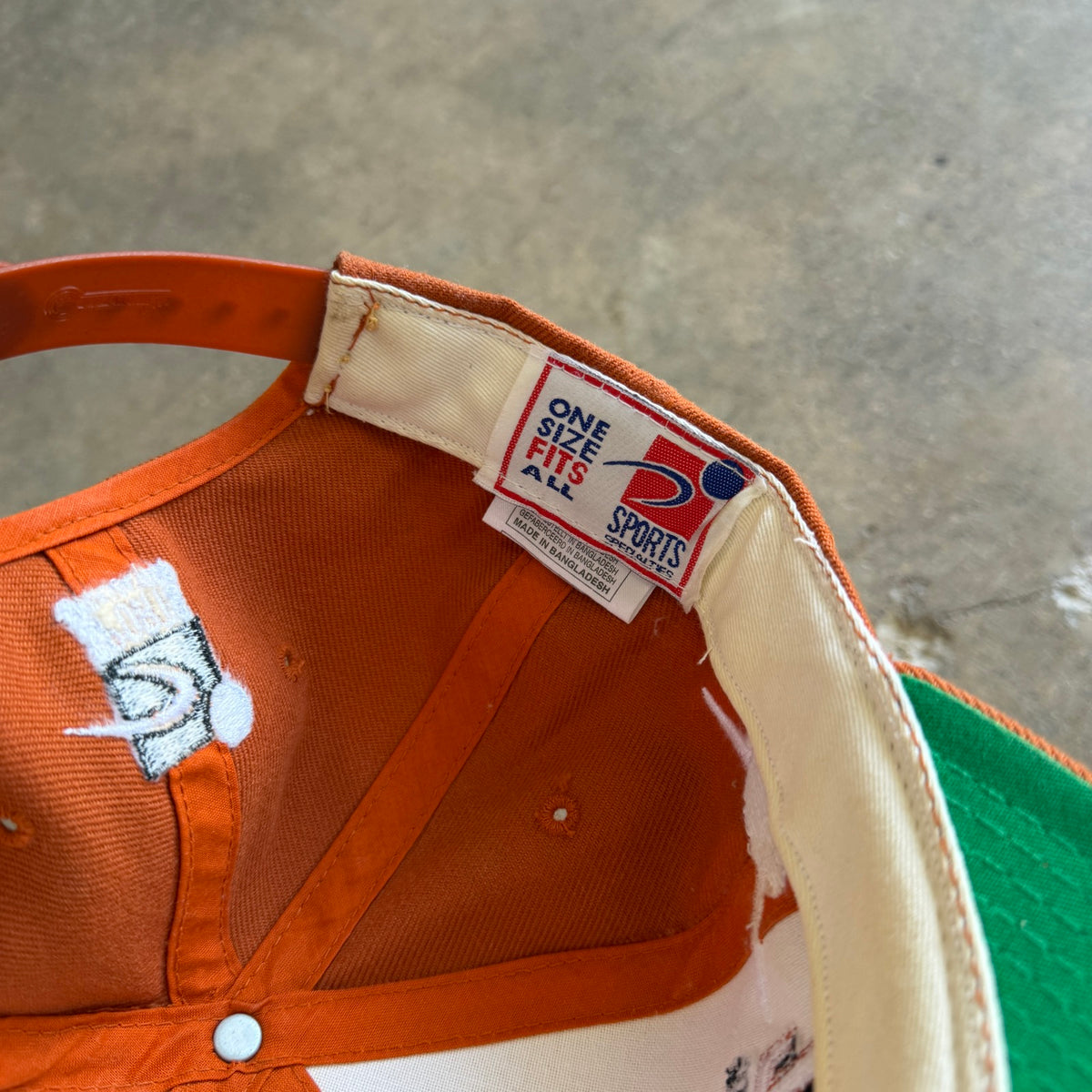 90s Orange University of Texas Sports Specialties Snapback Hat 5768
