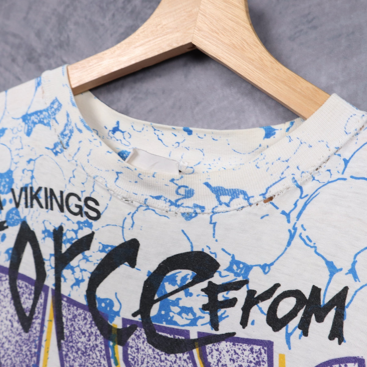 90s White Minnesota Vikings Force From The North All Over Print Shirt 6687