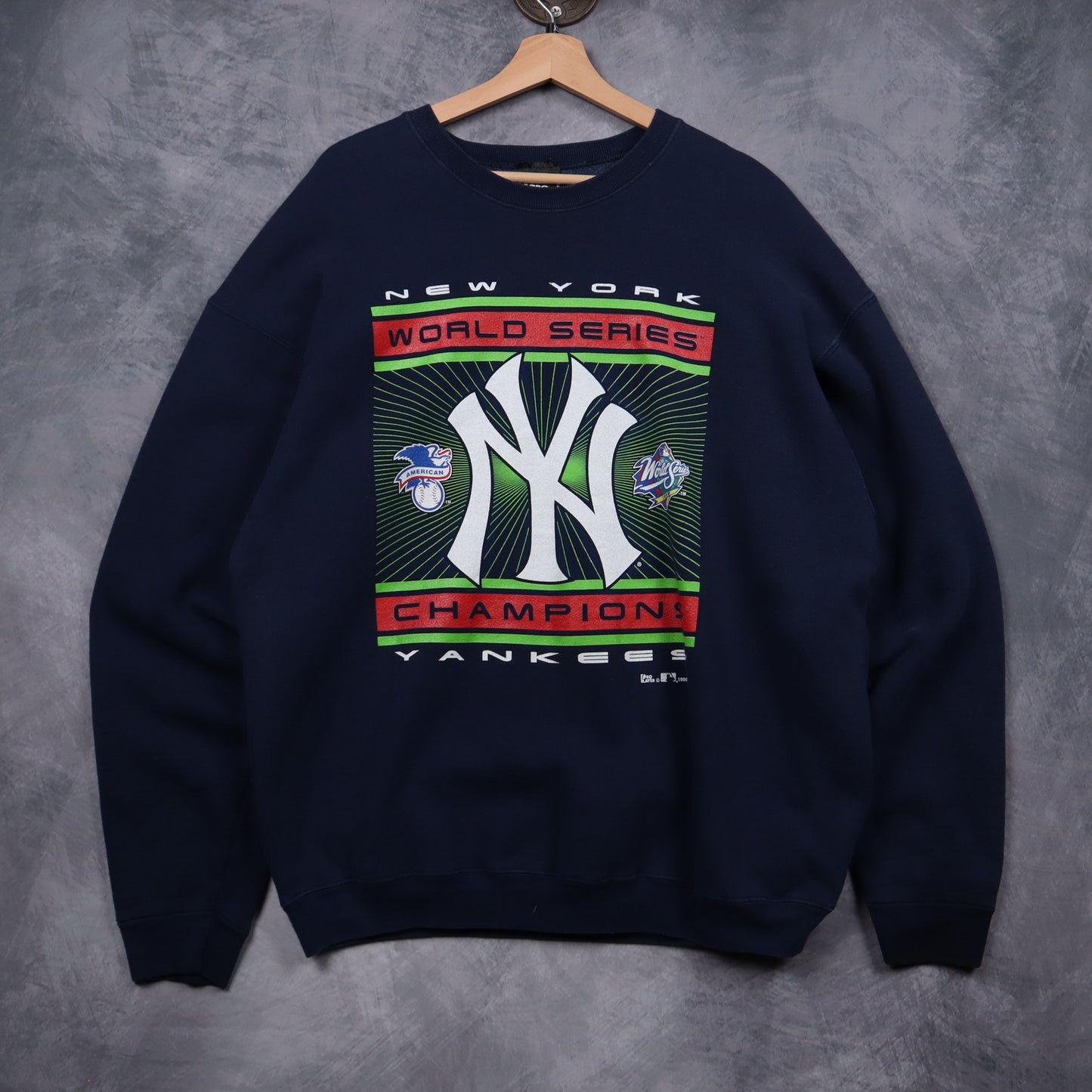 1998 Navy New York Yankees World Series Champions Crewneck Sweatshirt 5139