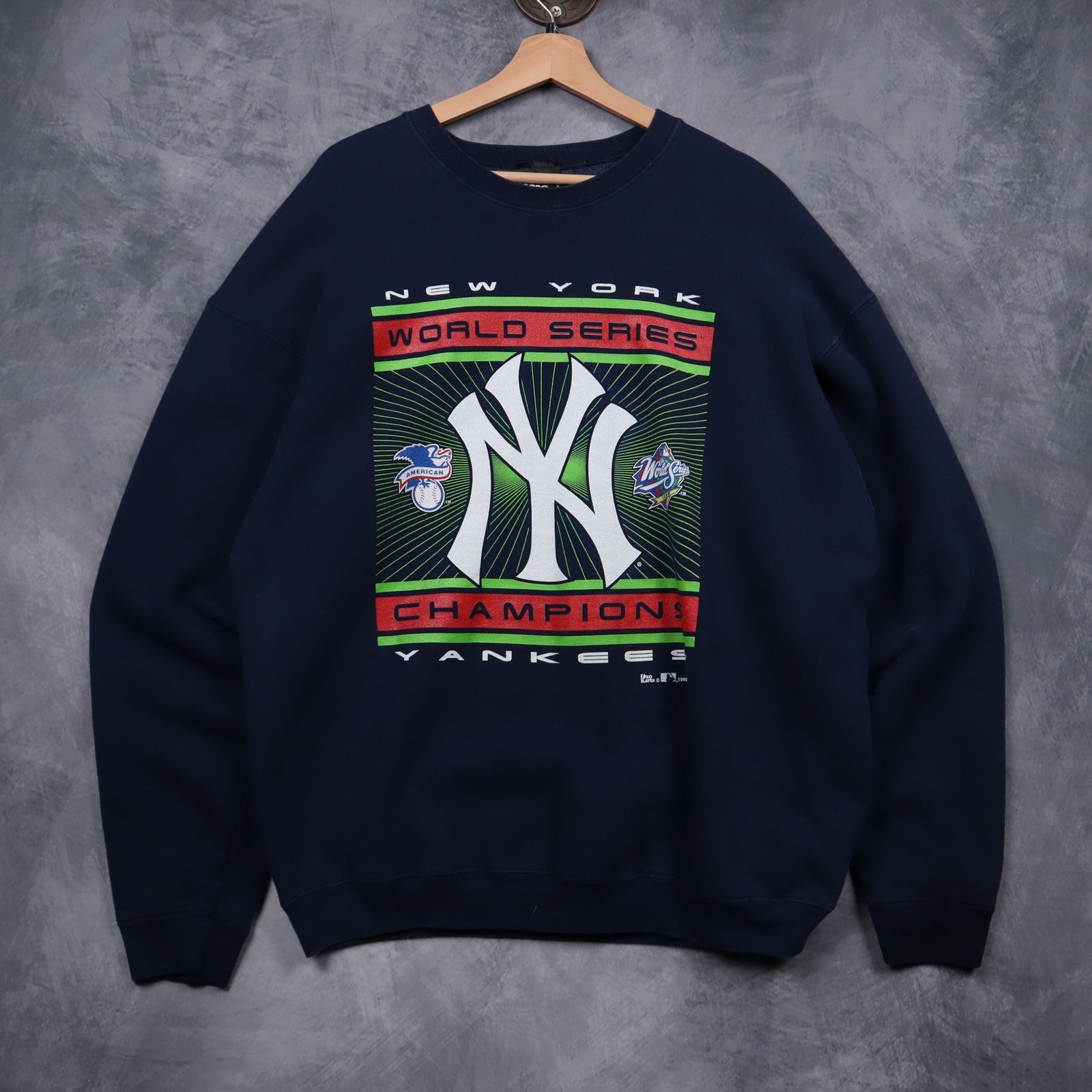 1998 Navy New York Yankees World Series Champions Crewneck Sweatshirt 5139