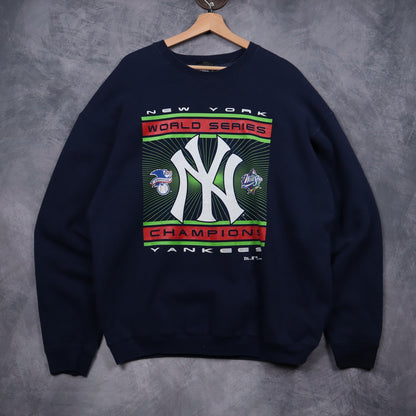 1998 Navy New York Yankees World Series Champions Crewneck Sweatshirt 5139