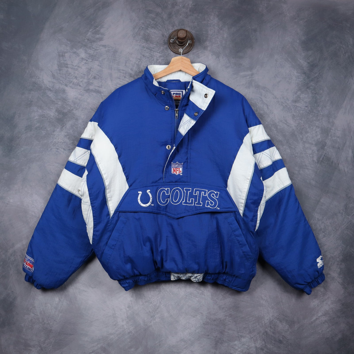 90s Blue Indianapolis Colts Starter Pro Line Pullover Jacket 6499