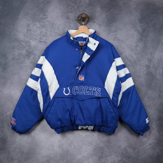 90s Blue Indianapolis Colts Starter Pro Line Pullover Jacket 6499