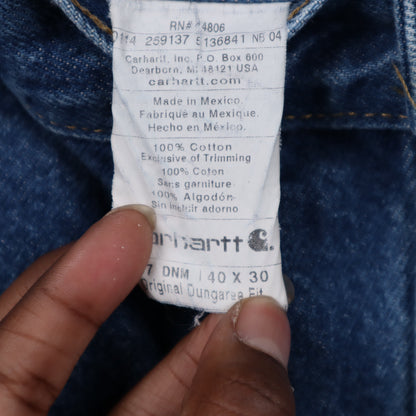 Y2K Blue Carhartt Original Dungaree Fit Double Knee Denim Jeans 5048