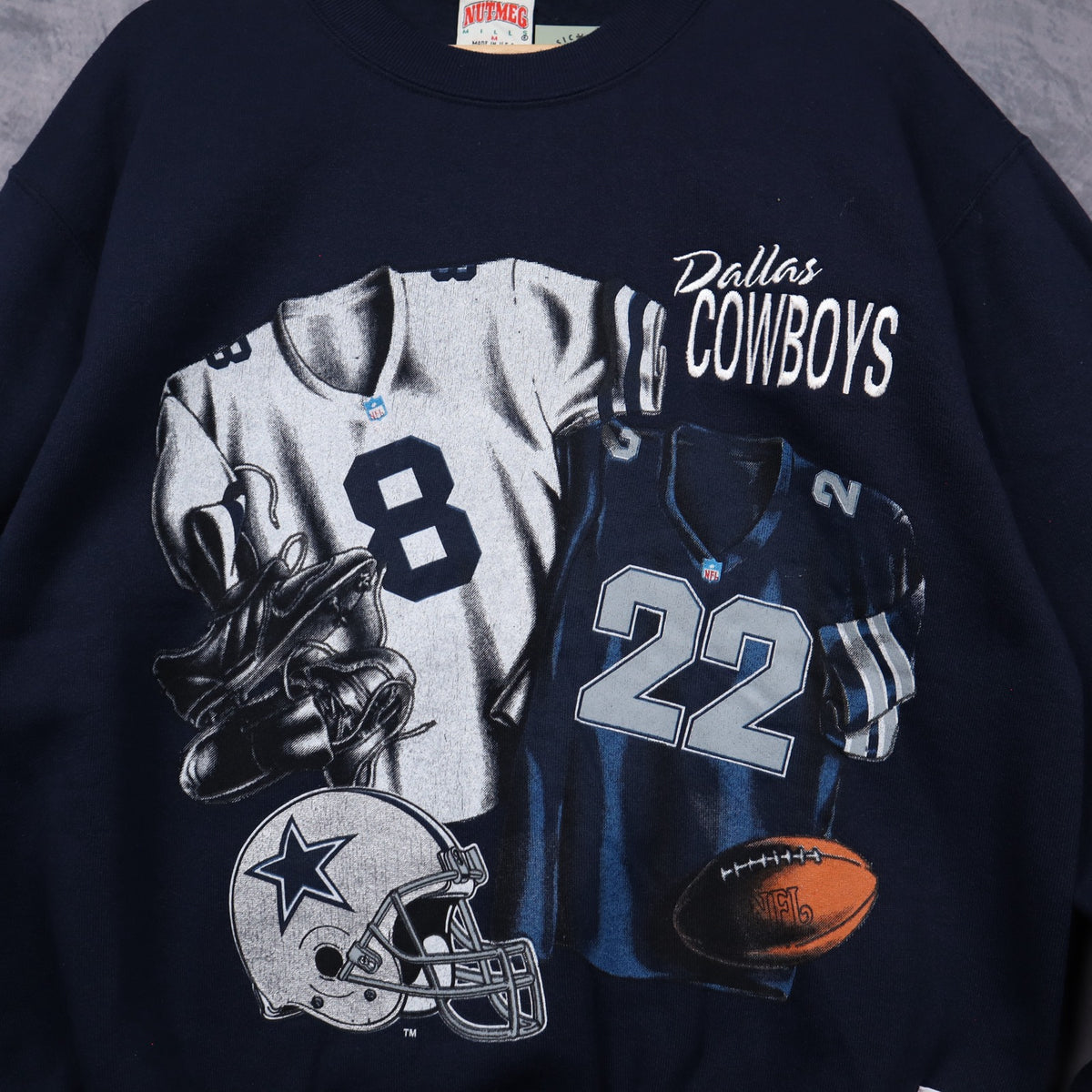 90s Navy Blue Dallas Cowboys Crewneck Sweatshirt 6605