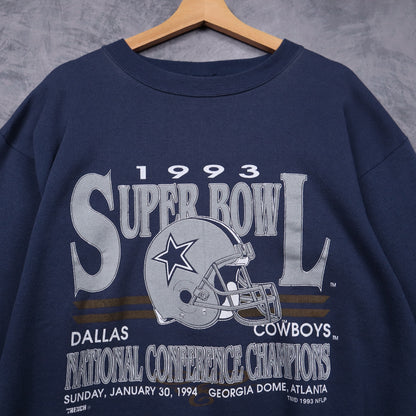 1993 Navy Blue Dallas Cowboys Super Bowl Crewneck Sweatshirt 6609