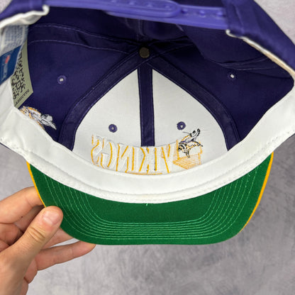 90s Purple Minnesota Vikings Snapback Hat 6799