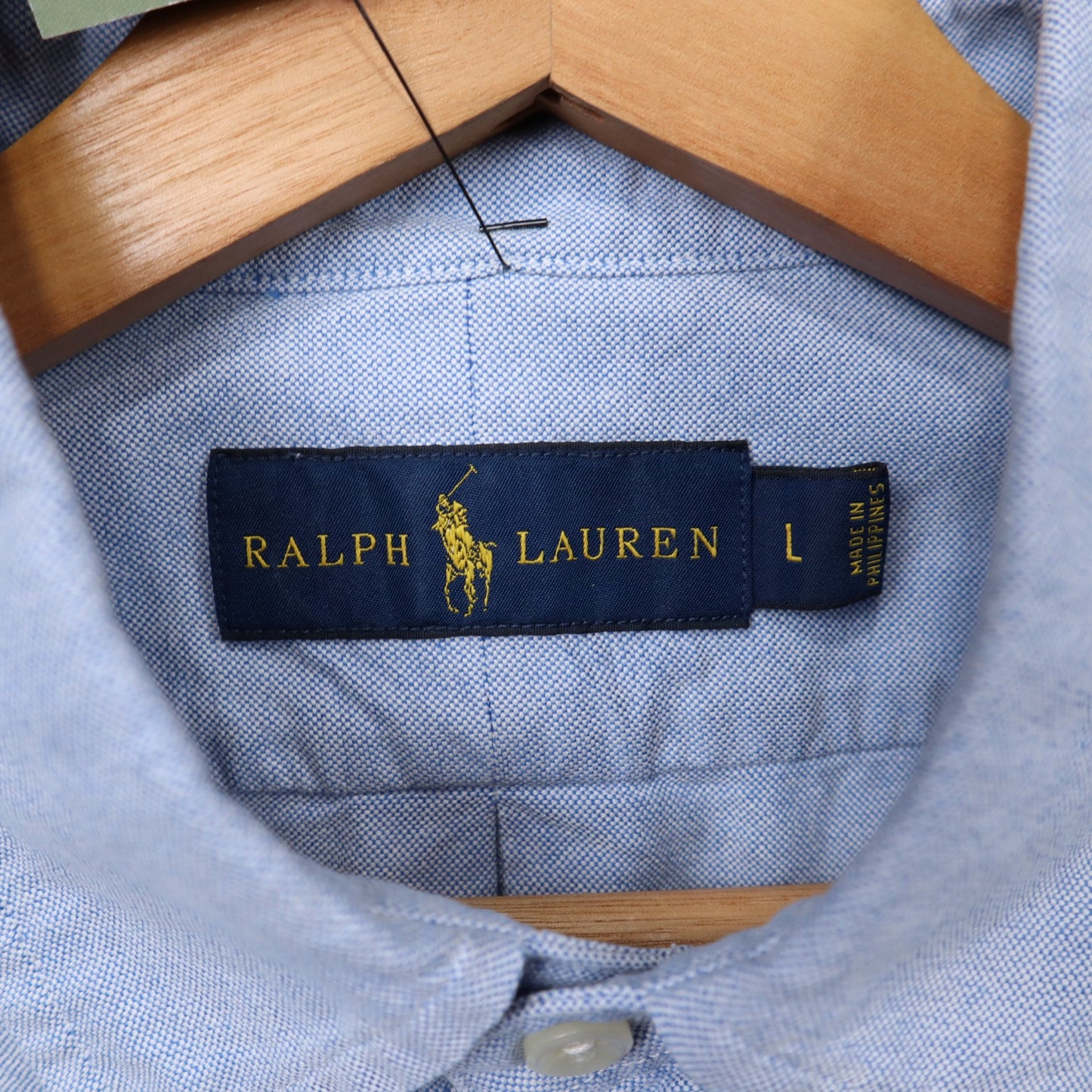 Early 2000s Light Blue Ralph Lauren Oxford Long Sleeve Button Up Shirt 5313
