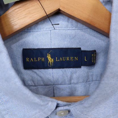 Early 2000s Light Blue Ralph Lauren Oxford Long Sleeve Button Up Shirt 5313