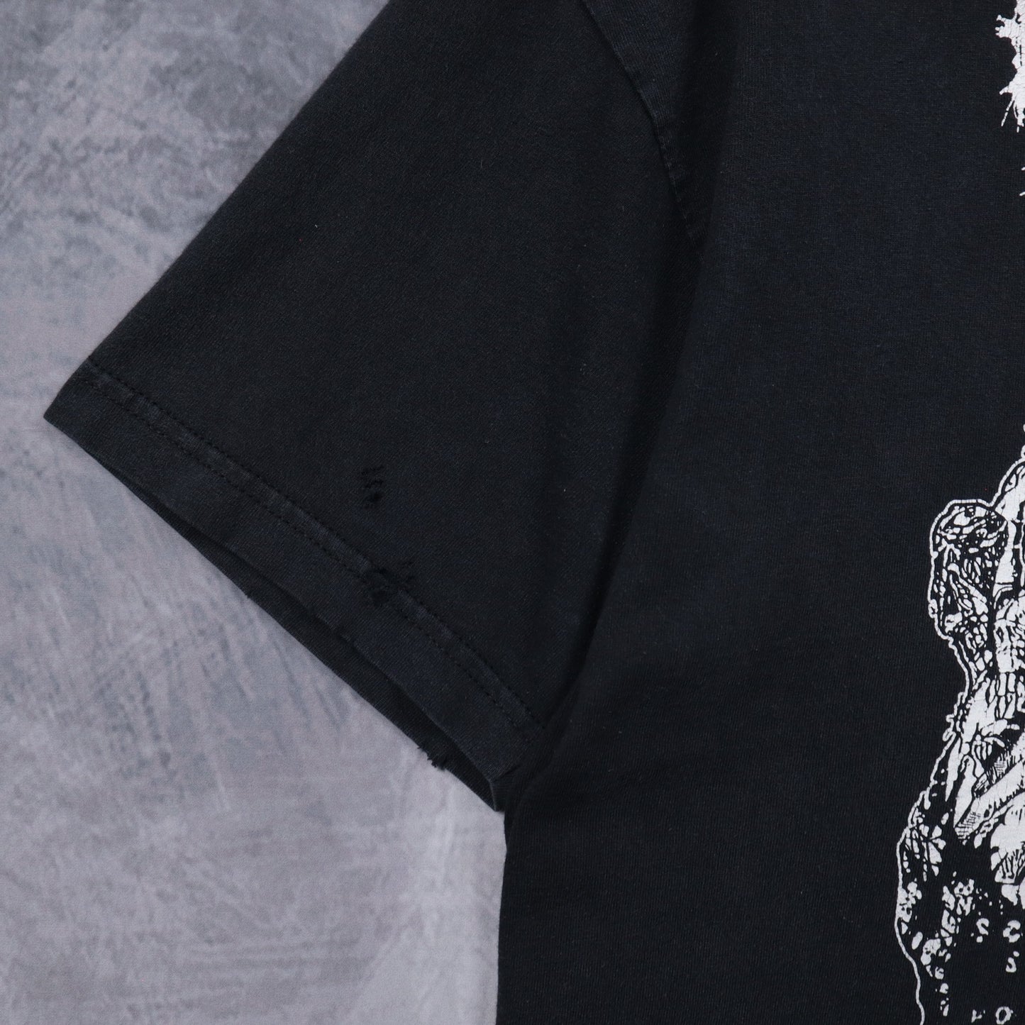 00s Black His Hero Is Gone Skin Feast Shirt 4977