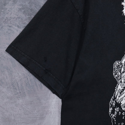 00s Black His Hero Is Gone Skin Feast Shirt 4977