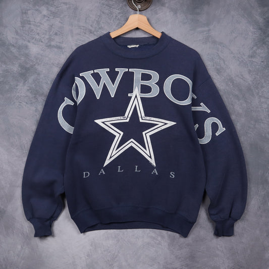 90s Navy Blue Dallas Cowboys Crewneck Sweatshirt 6615