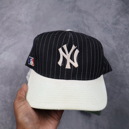 90s Navy Pinstripe New York Yankees Sports Specialties Snapback Hat 5561