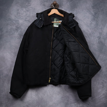 90s Black Carhartt Cropped Arctic Work Jacket 4811