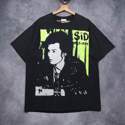 90s Black Sid Vicious Memorial Shirt 5119