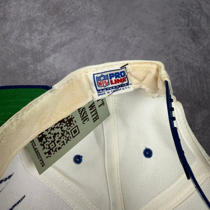 90s Cream Dallas Cowboys Logo Athletic Sharktooth Snapback Hat 6798