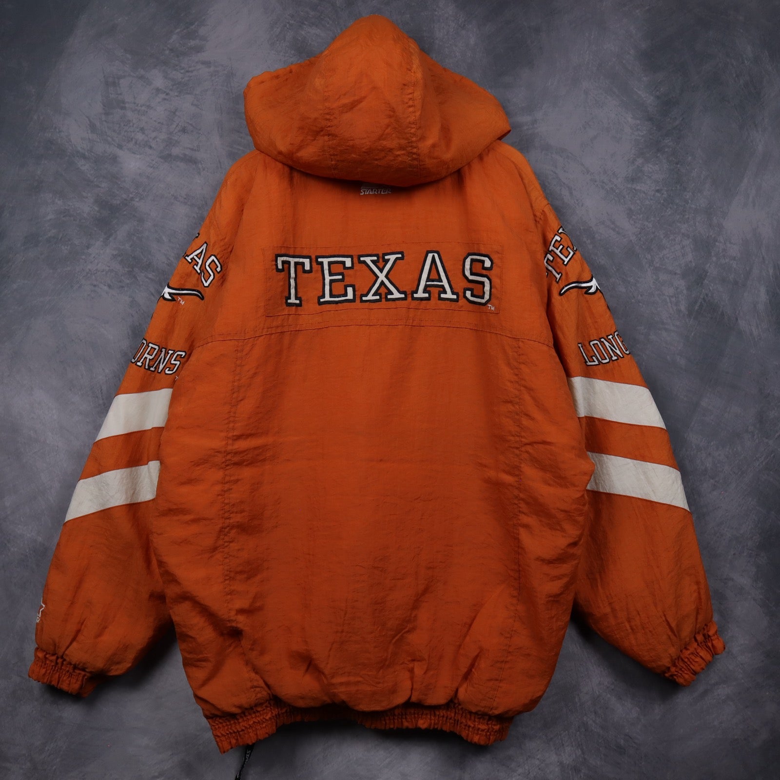 90s Orange Texas Longhorns Starter Hooded Jacket 5925