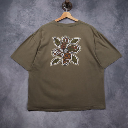 90s Olive Green Yaga Butterfly Shirt 5512