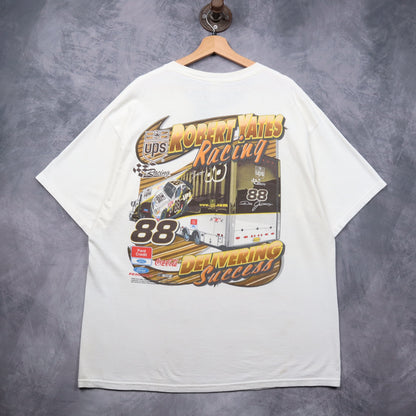 Early 00s White Dale Jarrett NASCAR Shirt 5480