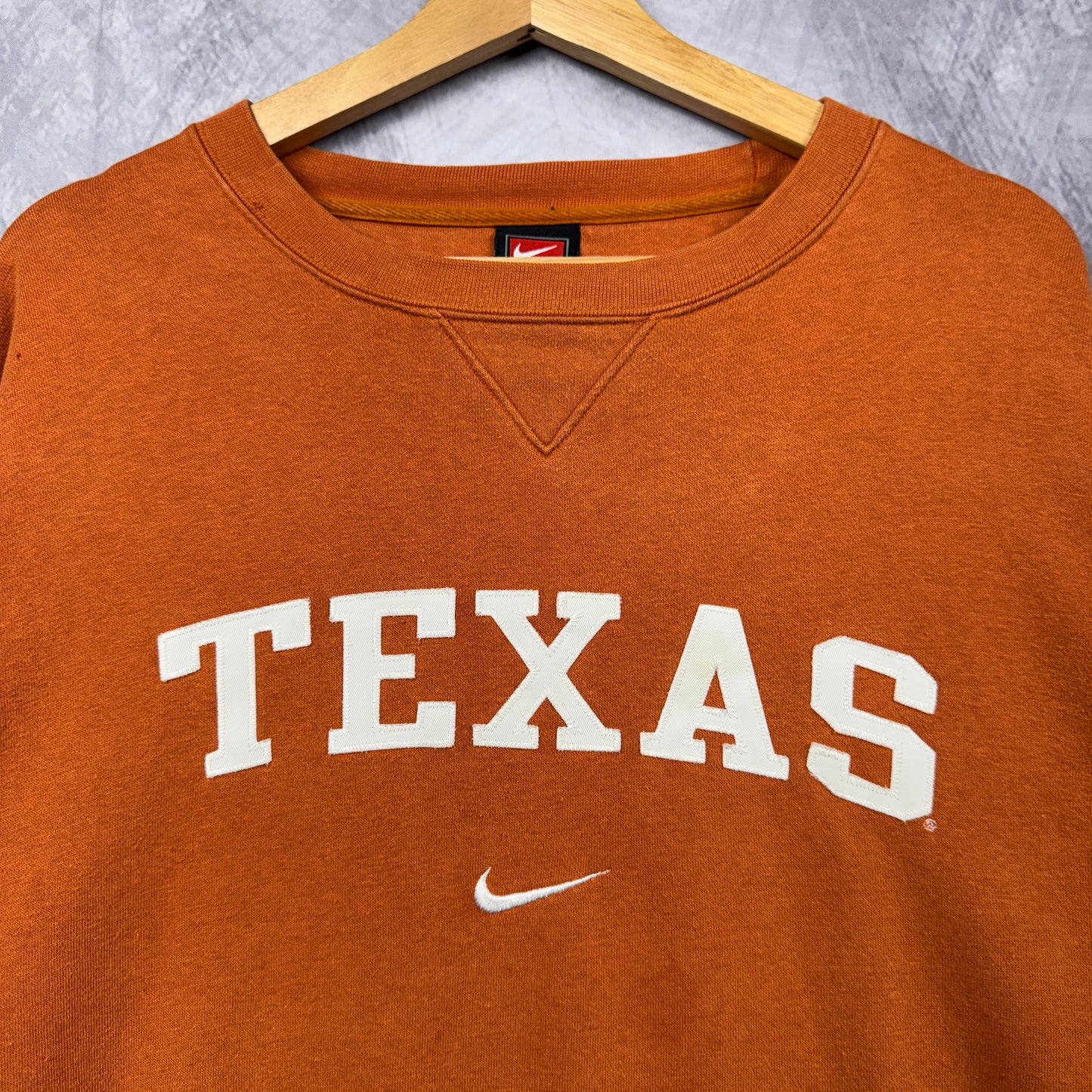 00s Orange Nike Texas Longhorns Crewneck Sweatshirt 4386