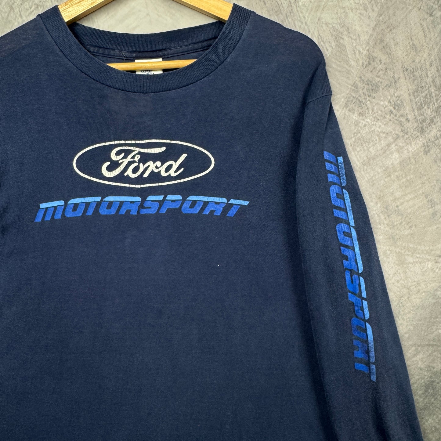 80s Blue Ford Motorsport Long Sleeve Shirt 3977