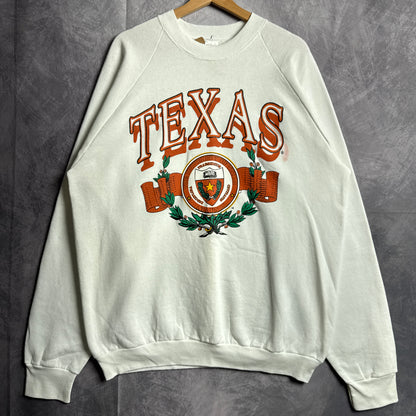 90s White Texas Longhorns Crewneck Sweatshirt 4445