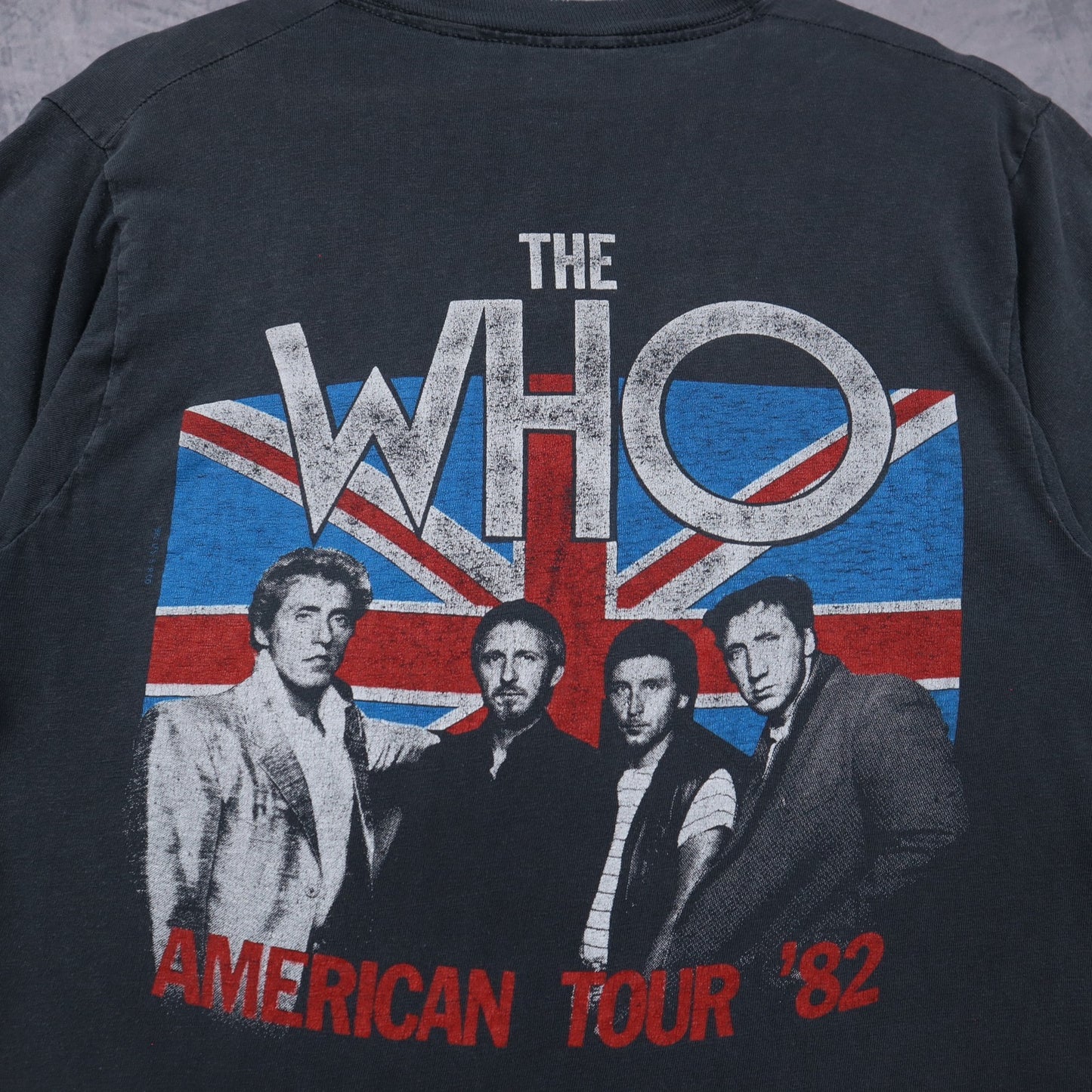 1982 Faded Black The Who American Tour Shirt 4945