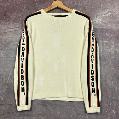 90s Off White Harley Davidson Knit Sweater 3071