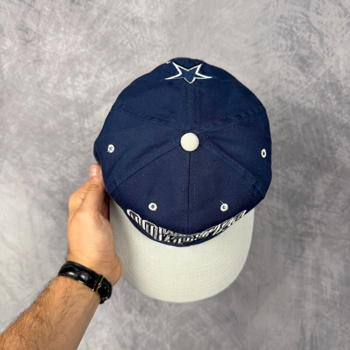 90s Navy Blue Dallas Cowboys Snapback Hat 6828
