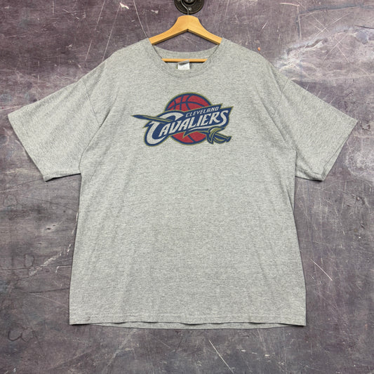 Early 00s Light Gray Cleveland Cavaliers Logo Basketball Graphic Shirt XL 1107