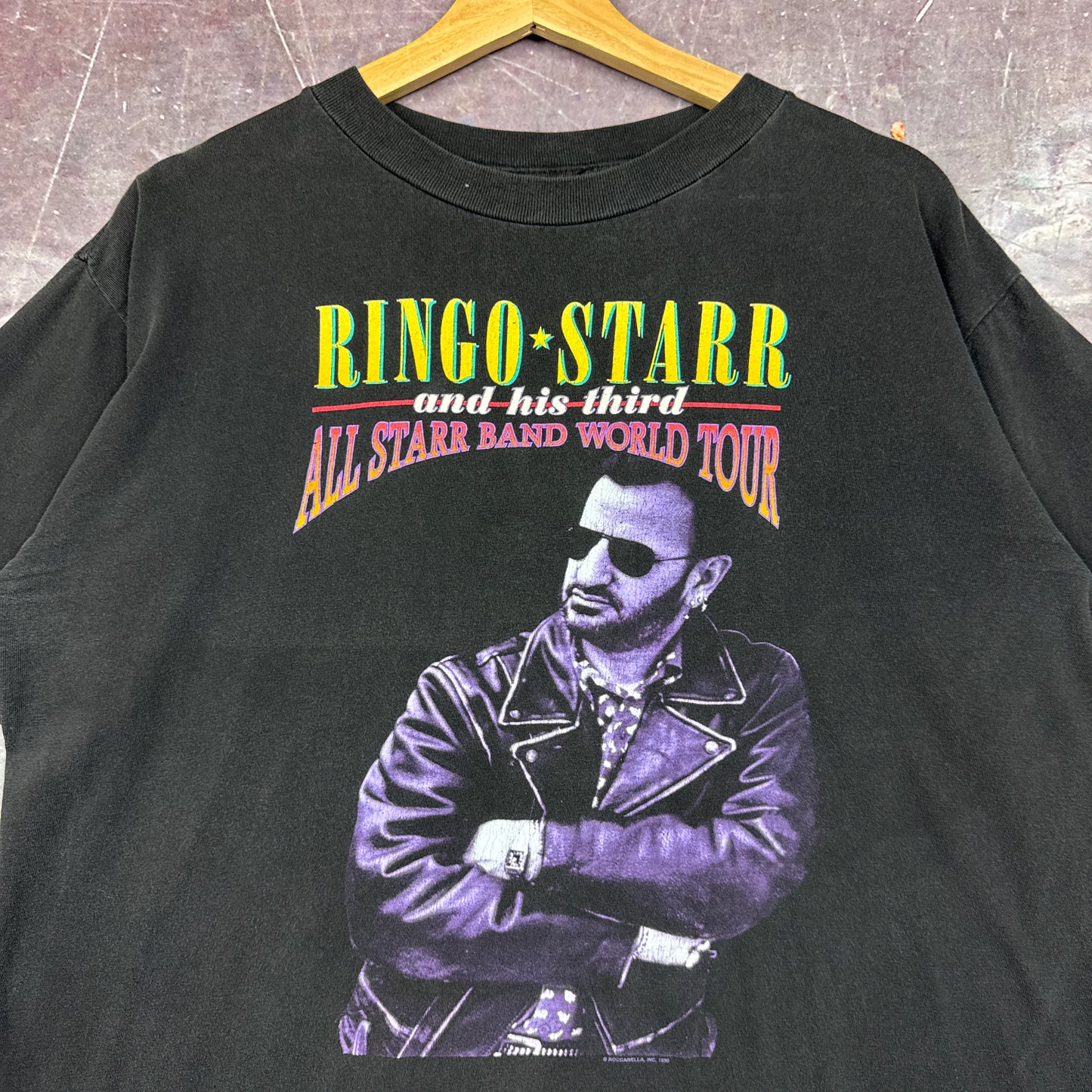 1995 Black Ringo Starr And His Third All Starr Band World Tour Graphic Shirt L 2960