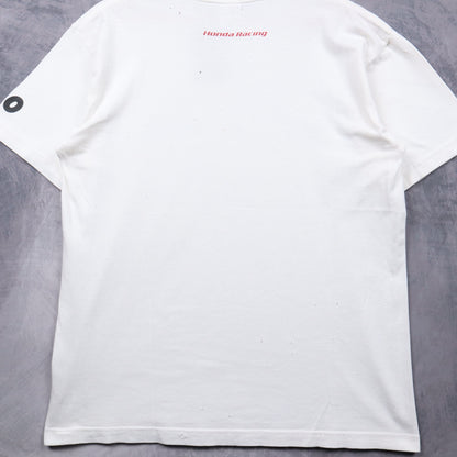 Early 00s White Honda Racing Takuma Sato Shirt 7277