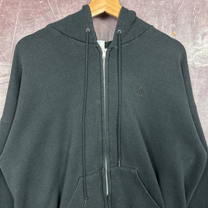 90s Black Olympics Zip Up Hoodie 3480