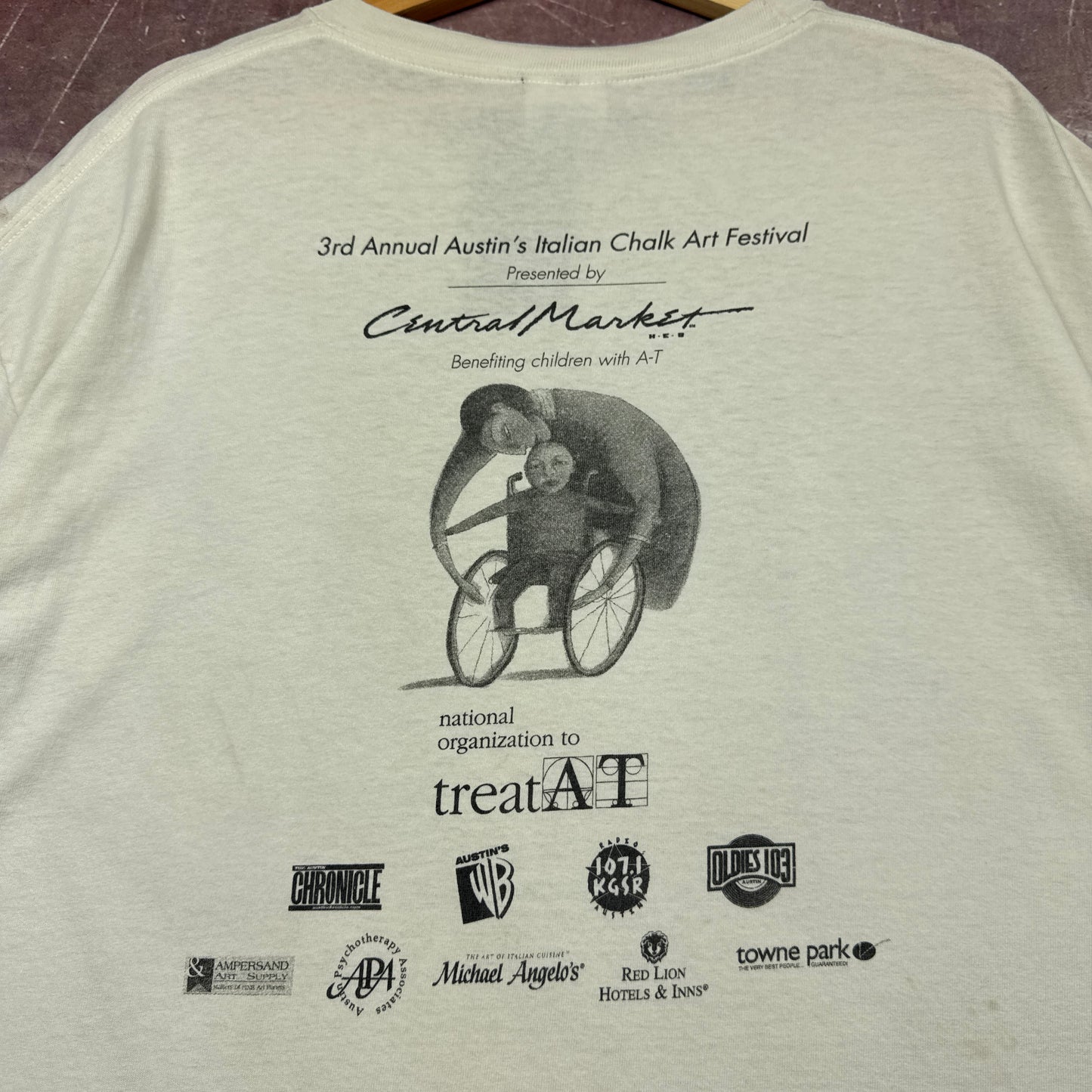 2004 White Austin Italian Chalk Art Festival Tee 3829