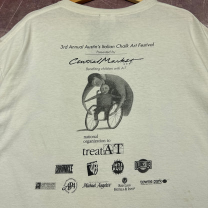 2004 White Austin Italian Chalk Art Festival Tee 3829