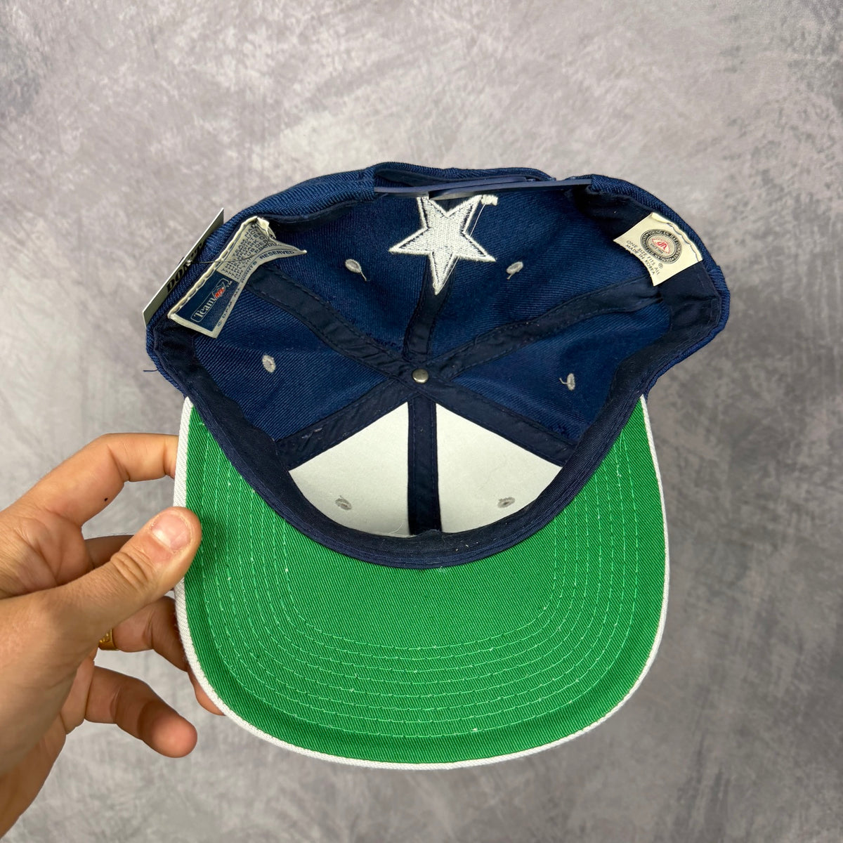 90s Navy Blue Dallas Cowboys Snapback Hat 6855
