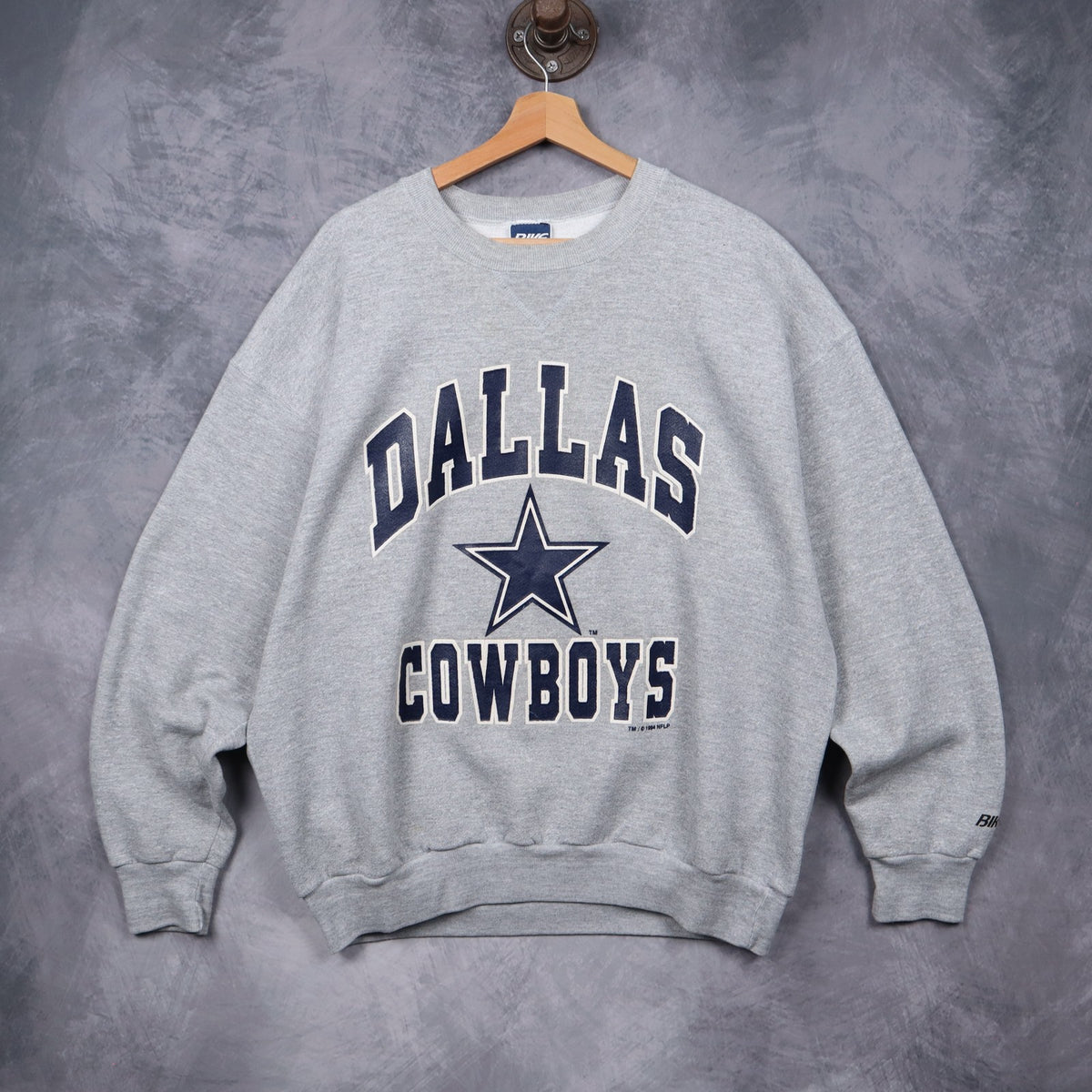 1994 Grey Dallas Cowboys Crewneck Sweatshirt 6719