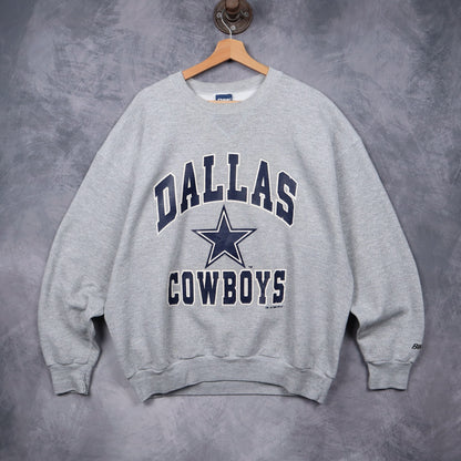 1994 Grey Dallas Cowboys Crewneck Sweatshirt 6719