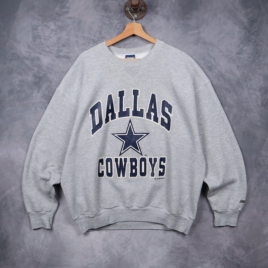 1994 Grey Dallas Cowboys Crewneck Sweatshirt 6719