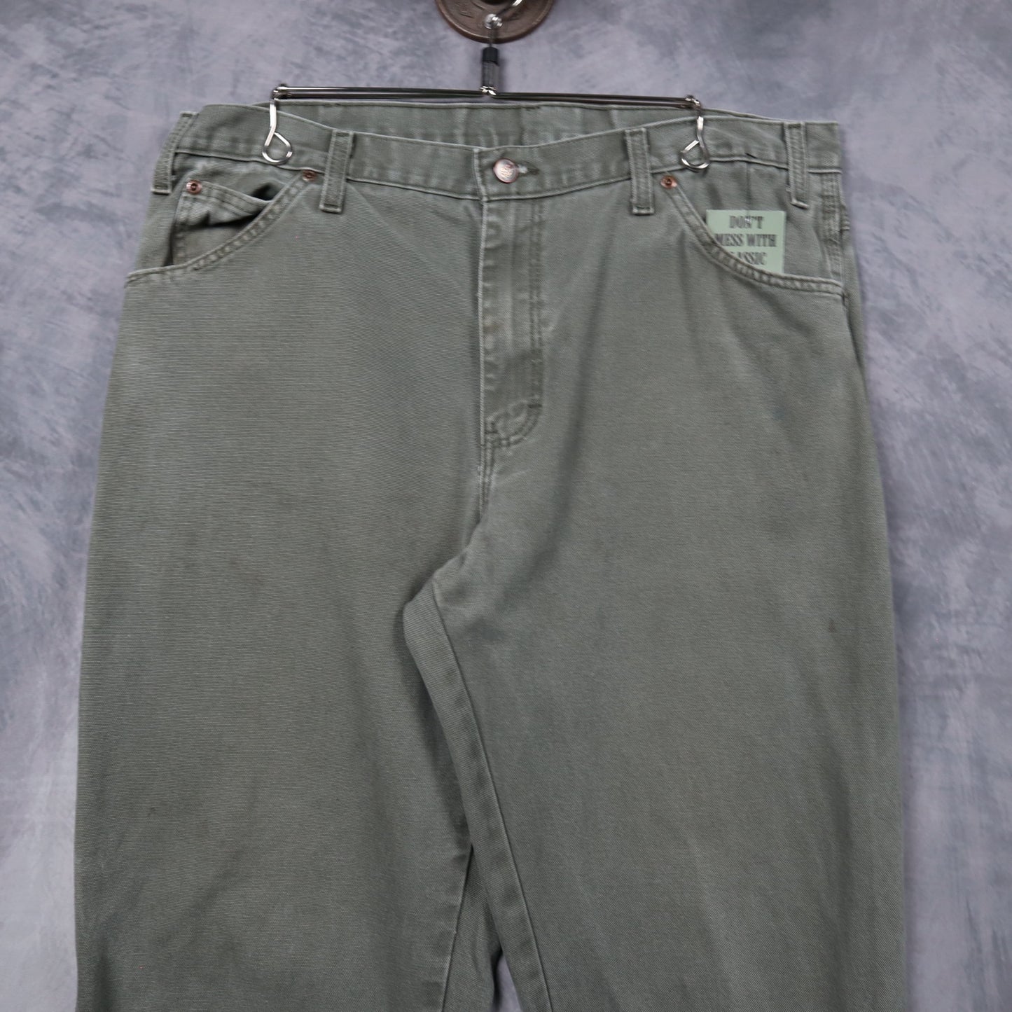 Early 2000s Faded Olive Green Dickies Carpenter Pants 5238