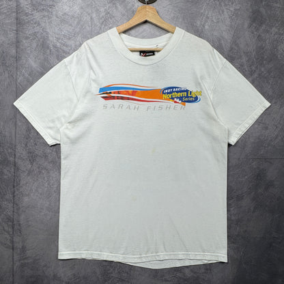 90s White Indy Racing Sarah Fisher Shirt 3955
