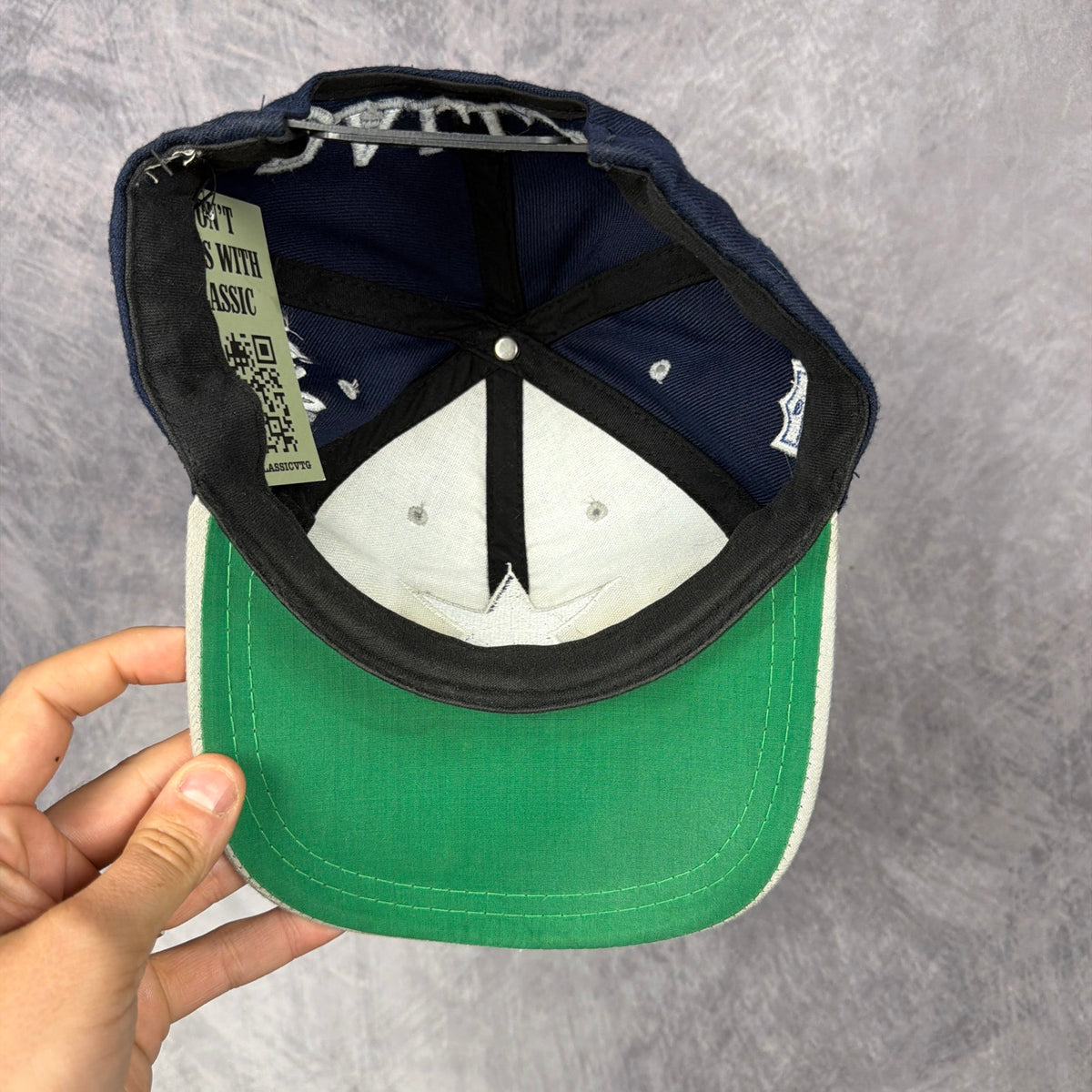 90s Navy Blue Dallas Cowboys Snapback Hat 6869