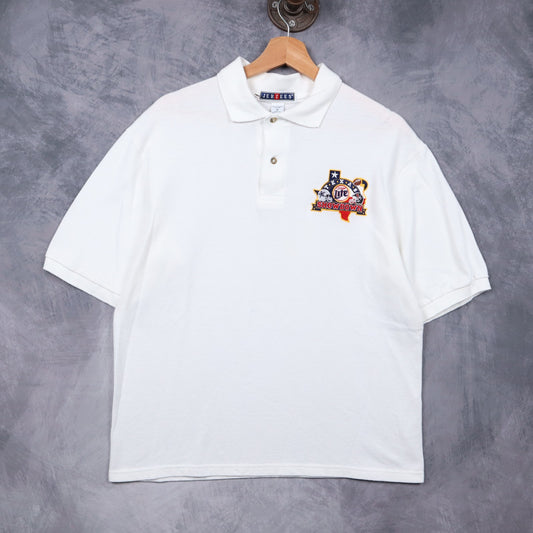 00s White Miller Lite Texas Showdown Polo Shirt 6679