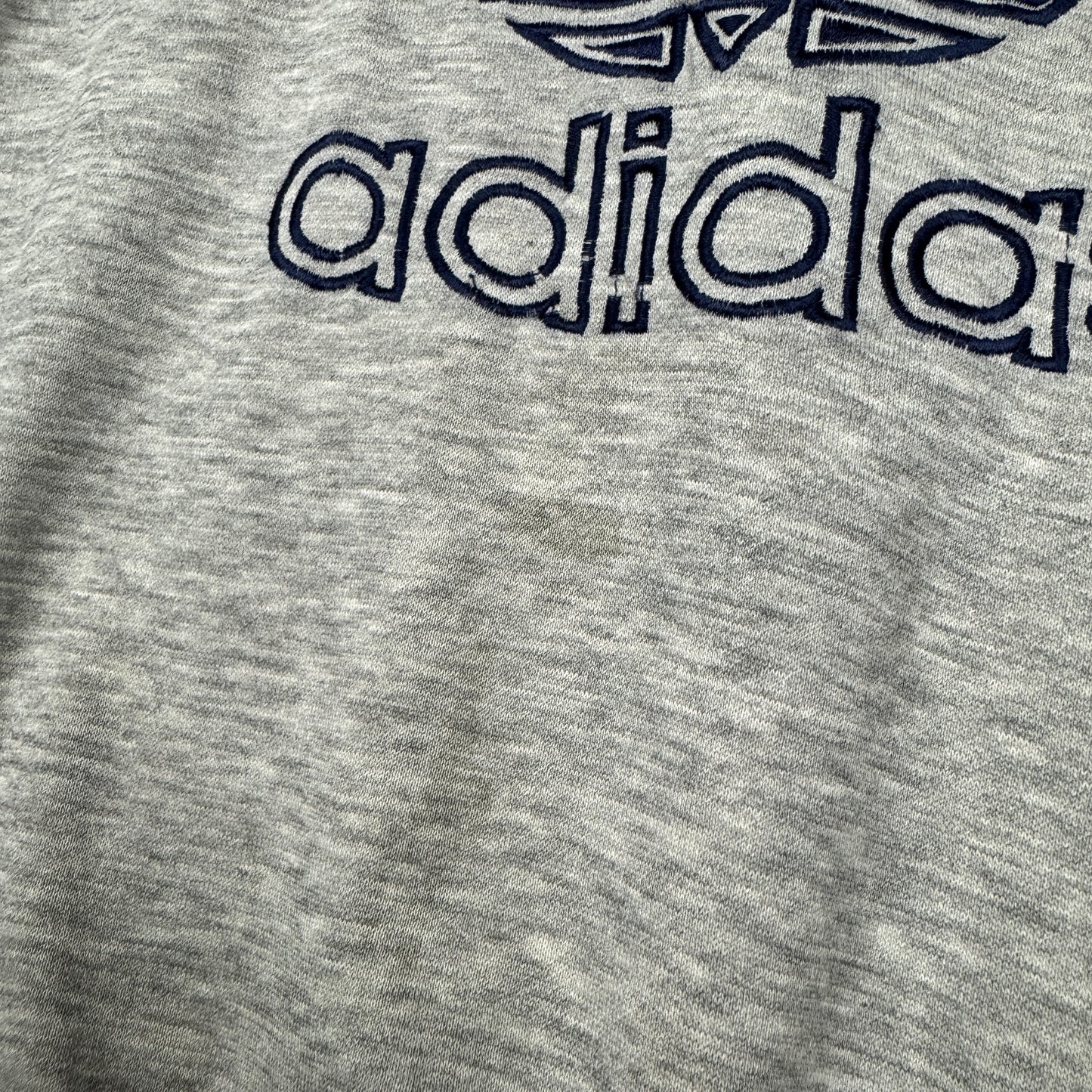 80s Light Gray Adidas Originals Essential Crewneck Sweatshirt M 0044