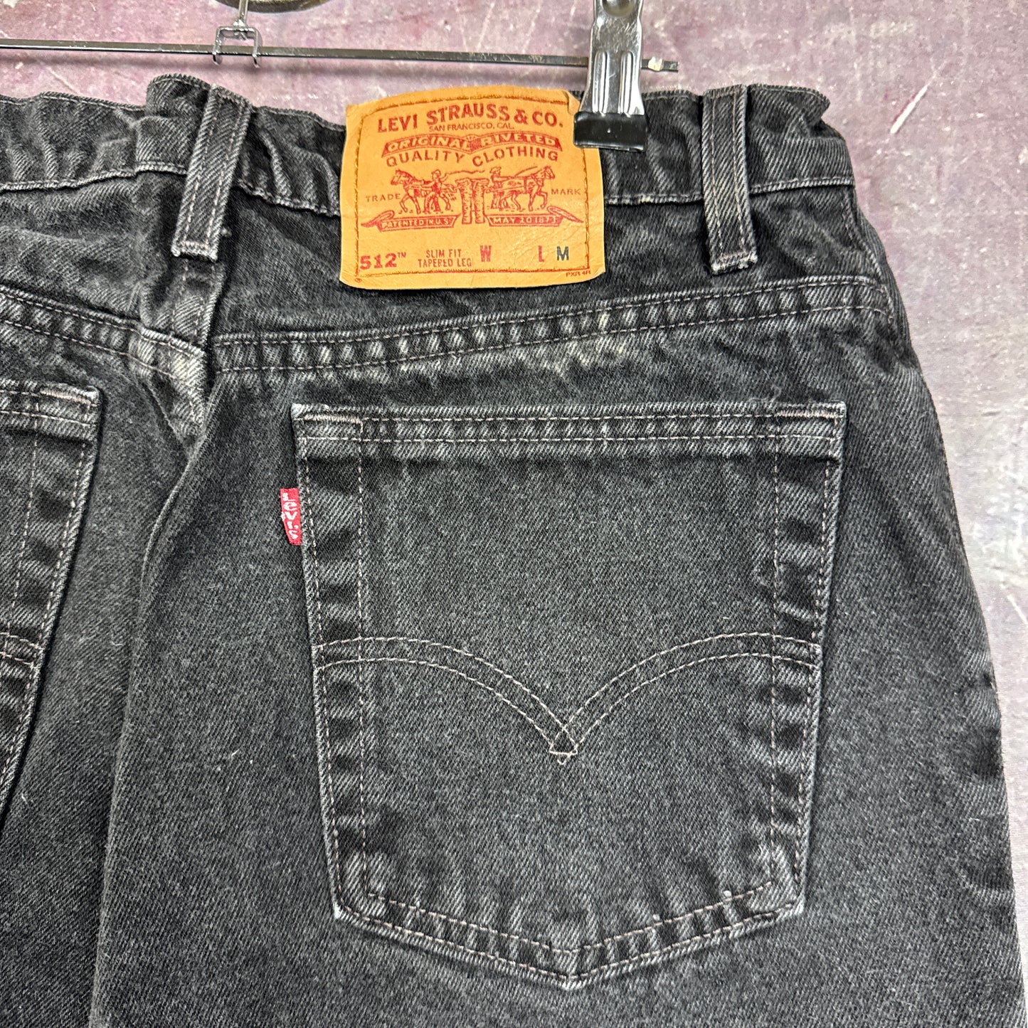 90s Black Levi's 512 Denim Shorts 29x10 2739